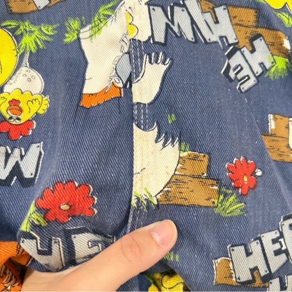 RARE Vintage 1970’s Hee Haw Liberty All Over Print Overalls Short Size 3-4T - Picture 4 of 10